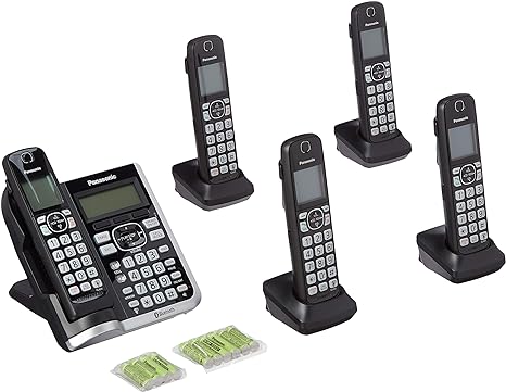 Panasonic KX-TG785SK DECT 6.0 5-Handset Cordless Phone System - Black Like New