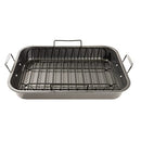 Turkey Roasting Pan With Rack (Grey/Black) By Home Basics Carbon Steel Steel - Brand New