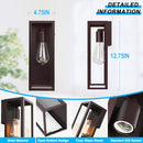 VERRON 2-Pack Outdoor Wall Lanterns, 13" Exterior Waterproof, Oil Rubbed Bronze - Like New