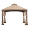 SUNJOY PENDLETON 10.5 X 13 FT 2-TIER STEEL GAZEBO, TAN & BROWN - Like New