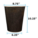 Blue Donuts Wastebasket for Bedroom, Bathroom, Trash Can 6 Liters, Bronze - Brand New