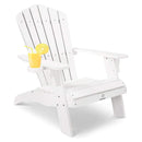 QOMOTOP WEATHERPROOF POLY LUMBER OVERSIZED ADIRONDACK CHAIR CUP HOLDER - WHITE - Like New