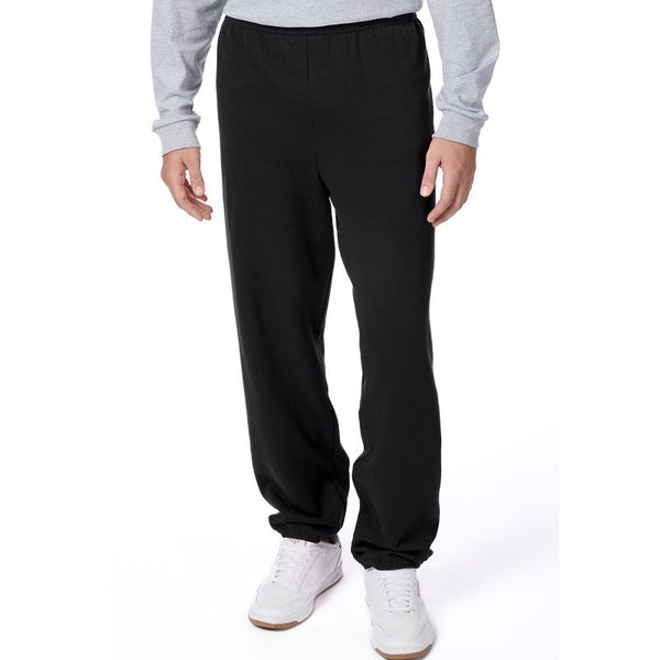 HANES ECOSMART MEN'S FLEECE SWEATPANTS, 32" - SIZE: XL - BLACK - Like New