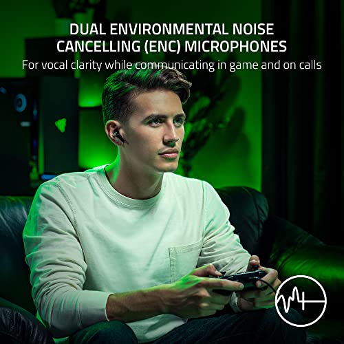 RAZER HAMMERHEAD HYPERSPEED WIRELESS MULTI-PLATFORM GAMING EARBUDS - BLACK - Like New
