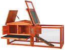 TRIXIE NATURA ANIMAL HUTCH WITH OUTDOOR RUN 61" L X 20.75" W X 27.5" H - BROWN - Brand New