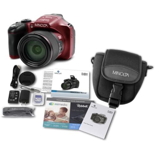 Minolta Pro Shot 20MP Digital Camera – 67x Optical Zoom, 1080p Video - Like New