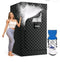 X-VCAK PORTABLE STEAM SAUNA PORTABLE SAUNA 4 HOME 9 LEVELS W/ CHAIR - BLACK - Like New