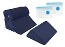 LUXE CASA 4 PCS ORTHOPEDIC BED WEDGE PILLOW SET TRIANGLE MEMORY FOAM - BLUE - Like New