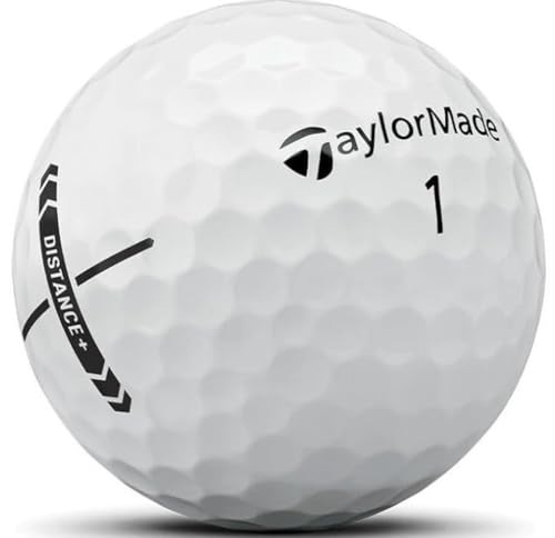 Taylor Made Distance+ (2025) Golf Balls, White, 3 Pack - Brand New