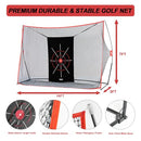 VBSD 10x7FT Golf Practice Net and Mat Target Cloth 7 Tees 6 Balls - RED - Like New