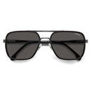 CARRERA METAL RECTANGLE DARK RUTHENIUM BLACK FRAME GRAY POLARIZED 58-18-140 - Like New