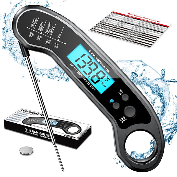 ROUUO Meat Thermometer Digital - Black Like New