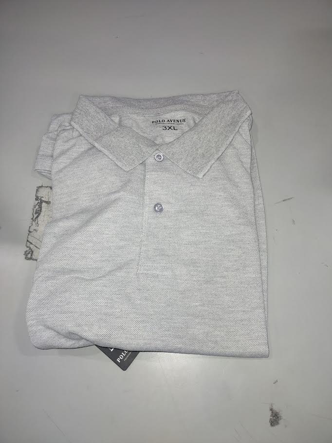 POLO AVENUE POLO SHIRT - SIZE: MEN 3XL - GRAY - Brand New