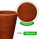 Elly Décor 12 inch Round Planter Pot, 12"x 18" Tall, B0B3552KNR - Terracotta - Brand New