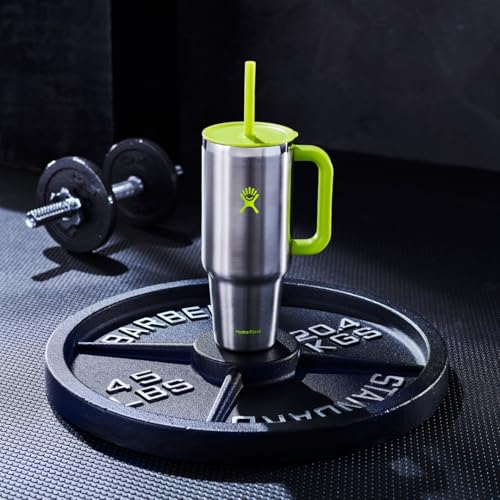 HYDRO FLASK 40 OZ ALL AROUND TUMBLER STRAW LID BOTANICAL BLISS AGAVE - LIME - Like New