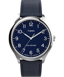 TIMEX EASY READER MAIN LINE QUARTZ BLUE DIAL MEN'S WATCH TW2V27900 BLUE 40MM - Like New