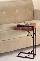 Etna Products Sofa Side Table with Drawer by EasyComforts - Walnut - Brand New