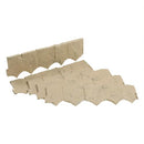 Suncast Flagstone No Dig Border Edging, Set of 5, Light Tan Marble - Brand New