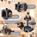 Yaheetech 54in Cat Tree Tower 2 Caves Kitten-Ear Perch B0794T79KM - NEW - Brand New