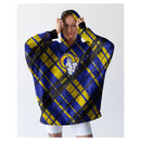 PEGASUS LOS ANGELES RAMS 34" X 34" DIGITAL DASH SHERPA HOODED FAN CAPE - Like New