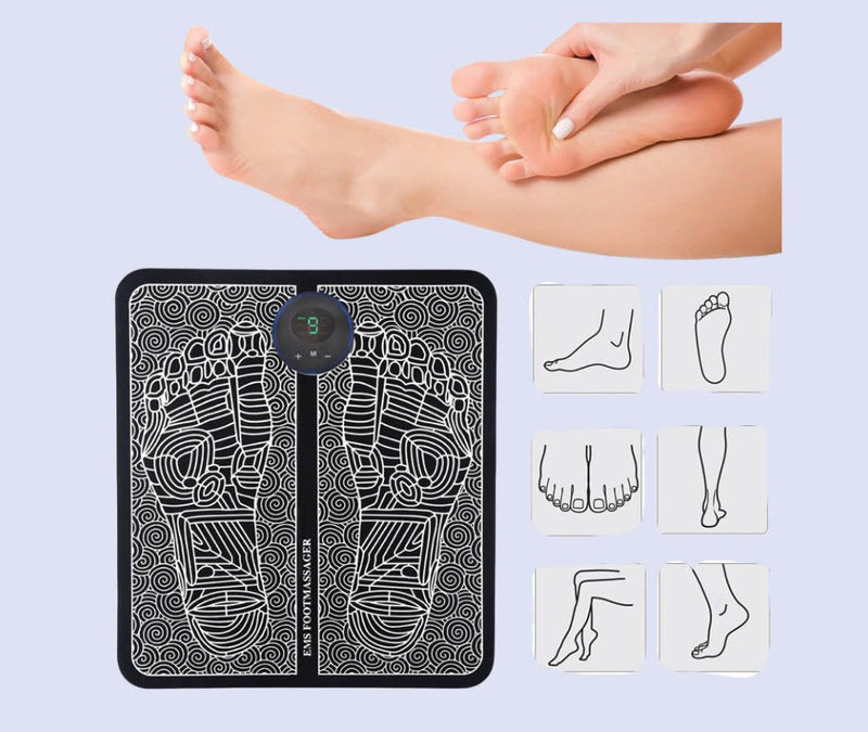 DYNAPAIN ELECTRICAL MUSCLE STIMULATION FOOT MASSAGER - BLACK/WHITE - Like New