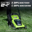 Greenworks 24V 13-Inch Cordless (2-In-1) Push Lawn Mower MO24B410 - Green - Like New