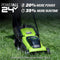 Greenworks 24V 13-Inch Cordless (2-In-1) Push Lawn Mower MO24B410 - Green Like New