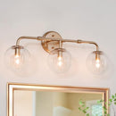 DURENT LIGHTING GOLD BATHROOM LIGHT FIXTURE, 3 LIGHT VANITY LIGHTS - GOLD - Like New