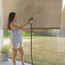 COOLAROO OUTDOOR ROLLER SHADE WITH WAND 90% UV BLOCK BREATHABLE LIGHT 462130-SS - Like New