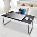 Laptop Desk Bed Adjustable Lap Bed Tray Table Foldable Notebook B0882XYBTB-White - Brand New