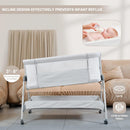 ANGELBLISS BABY BEDSIDE PORTABLE BASSINET BN02 - LIGHT GRAY - Like New