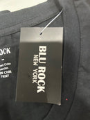 BLU ROCK LARGE BLACK SHORT SLEEVE T SHIRT - SIZE: MEN L - BLACK - Brand New