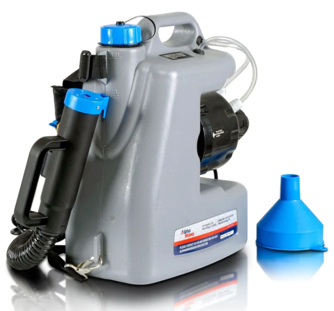 AlphaWorks Cordless Disinfectant Backpack Mist Duster ULV Sprayer GUT050 - GREY - Like New