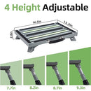 GARFATOLRV IRON RV STEP STOOL 4-LEVEL PLATFORM 16.5"D X 12.2"W X 2.8"H - GRAY - Like New