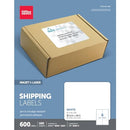OFFICE DEPOT WHITE INKJET/LASER SHIPPING LABELS,3 1/3" X 4" 600 - WHITE - Brand New