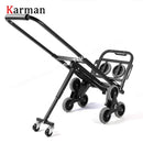 KARMAN OEM 6 WHEELS THREE-WHEEL STAIR CLIMBING HAND TROLLEY - BLACK - Like New