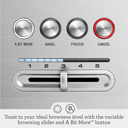 BREVILLA BIT MORE TOASTER 2 SLICE BTA70XL - BRUSHED STAINLESS STEEL - Like New