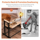 WALNEST ADJUSTABLE HEIGHT PET FEEDER STAND - NATURAL WOOD/BLACK - Like New