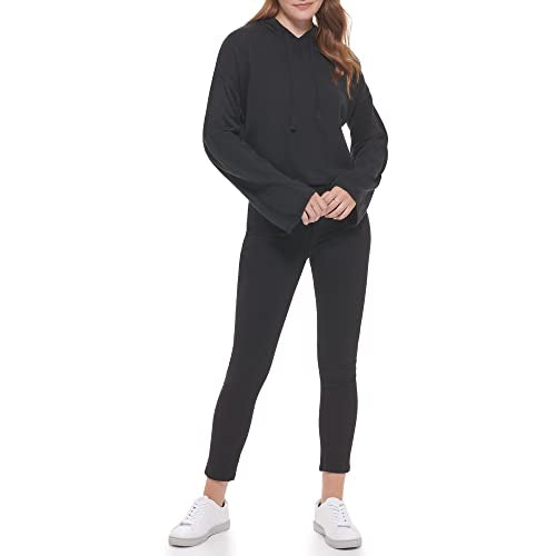 CJ2R0110 CALVIN KLEIN JEANS WOMEN'S HOODED BELL-SLEEVE TOP SIZE: WOMEN L - Brand New