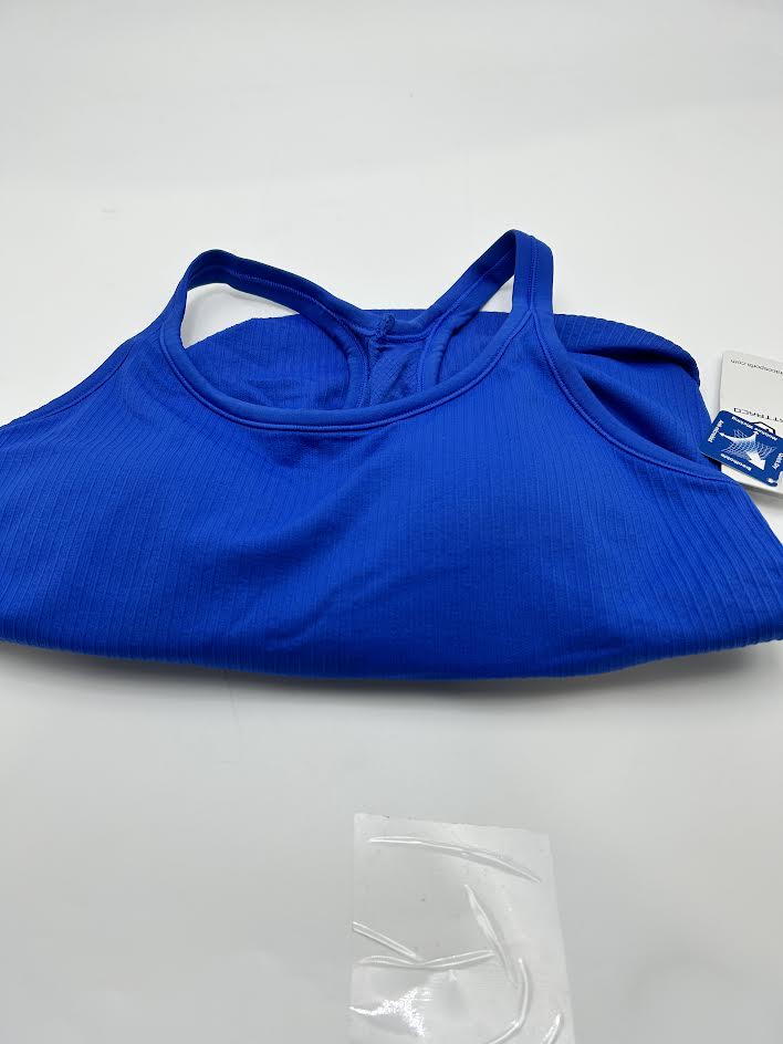 ATTRACO RIBBED RACERBACK TANK TOP - SIZE: XL - BLUE - Brand New