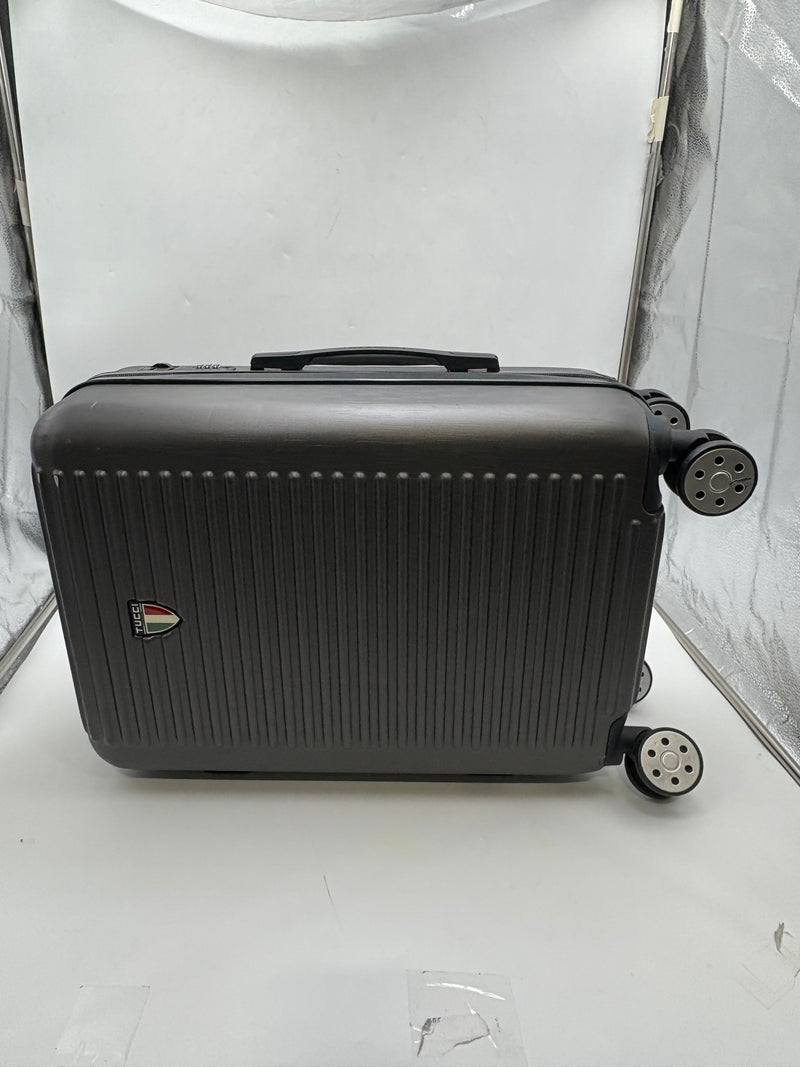 TUCCI DISEGNO ITALY 32" HARDSIDE LUGGAGE - CHARCOAL - Like New