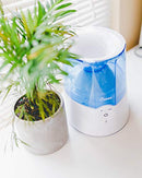 CRANE INHALER & WARM MIST HUMIDIFIER, 0.5 GALLON, BLUE & WHITE - Brand New