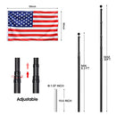 WINISKI FLAG POLE 30FT TELESCOPING BLACK EXTRA THICK - OUTDOOR HEAVY DUTY - Like New