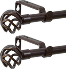 ONEACH 2 PACK 28"-48" ADJUSTABLE CURTAIN ROD - WHITE - Like New