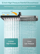 Cobbe 11.8 Inch Rain Shower Head with 6 Modes Handheld Water Spray High Pressure - Like New