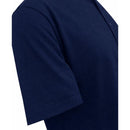 JAMES TAILOR MEN'S SHORT SLEEVE KNIT BUTTON DOWN SHIRT - SIZE: MEN L - NAVY - Like New