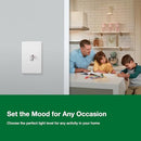 Lutron Toggler LED+ Dimmer Switch, 150 Watt, Single-Pole or 3-Way, TGCL-153PH-WH - Like New