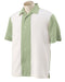 HARRITON M575 MEN'S TWO-TONE BAHAMA CORD CAMP SHIRT SIZE 2XL - GREEN MIST/CREME - Like New