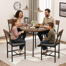 GENERIC INDOOR ROUND DINING SET, 5-PIECE - WALNUT - Like New