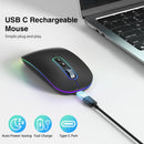 cimetech Bluetooth Mouse, Wireless Rechargeable Mouse, BT + 2.4G, M01-RD - BLACK - Like New